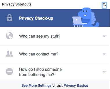 facebook privacy settings check-up