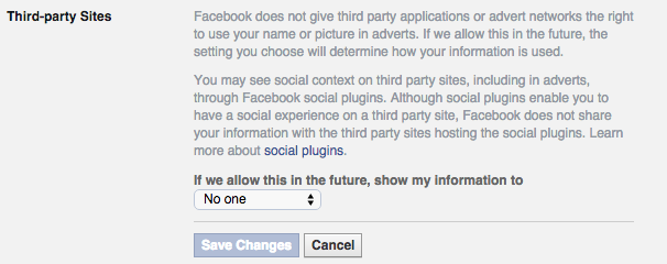 facebook privacy settings third-party sites