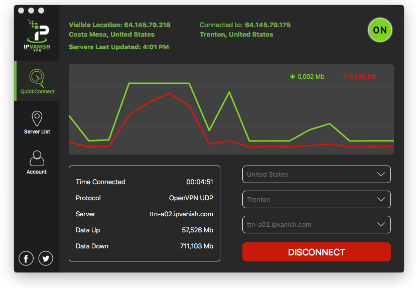 new-ipvanish-software-connected